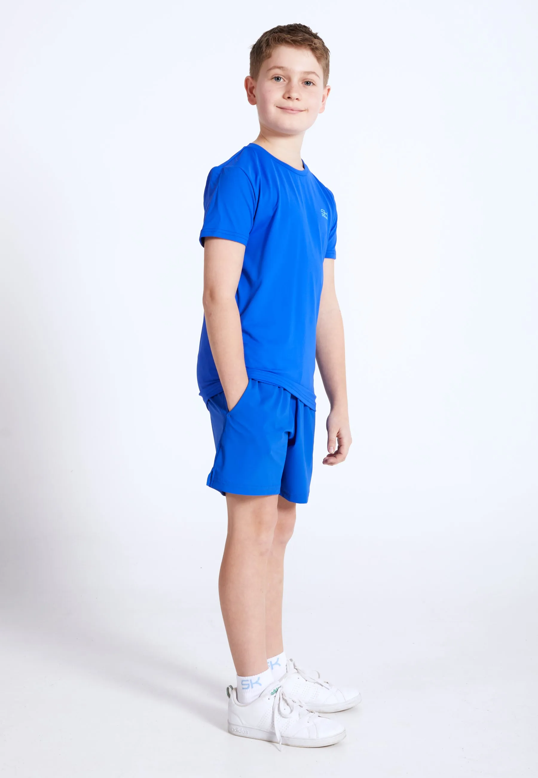 Tennis T-Shirt with crew neck, cobalt blue