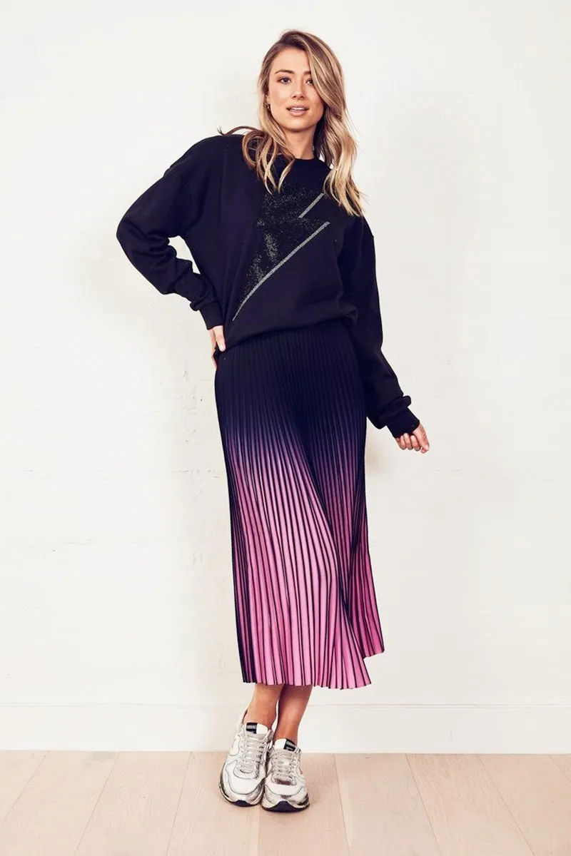 The Others - The Sunray Skirt - Navy to Pink Ombre