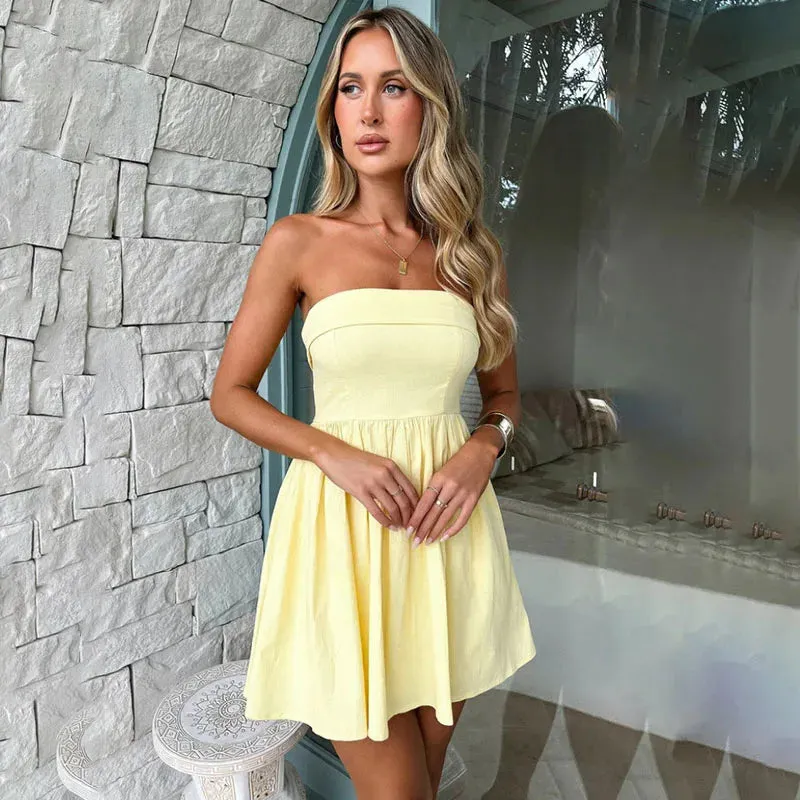 Tube Flare Stylish Mini Dress