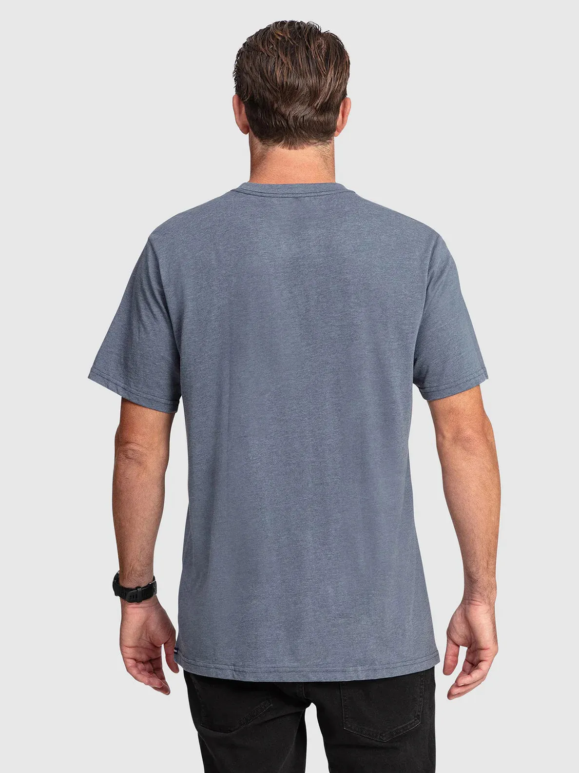 Volcom Aus Solid Tee - Smokey Blue