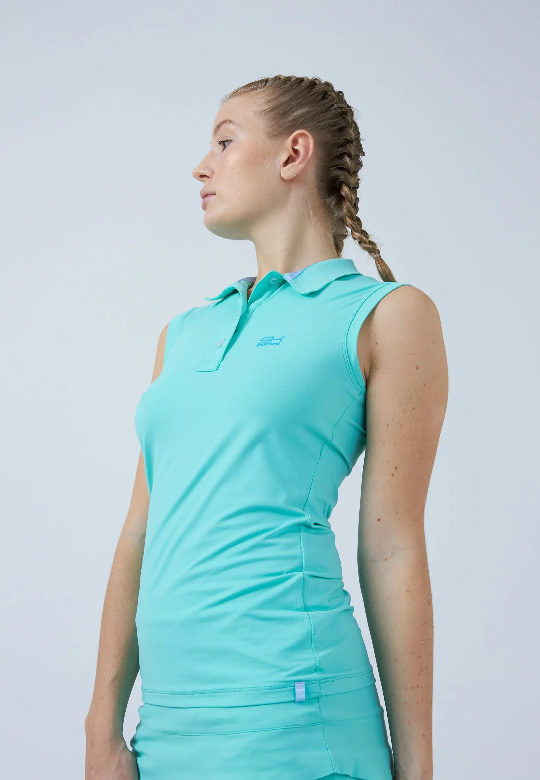 Women Tennis Polo Shirt sleeveless, mint