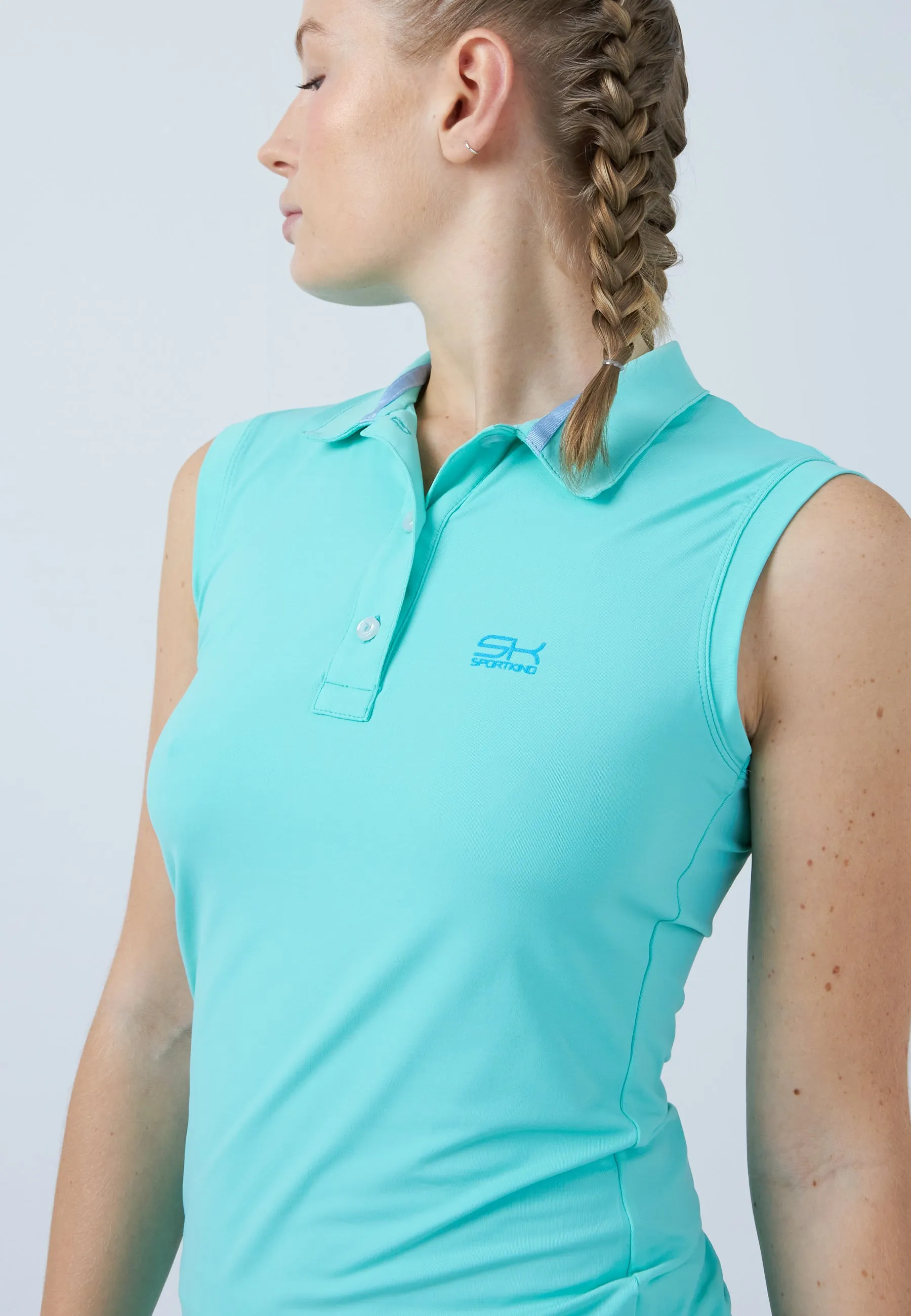 Women Tennis Polo Shirt sleeveless, mint